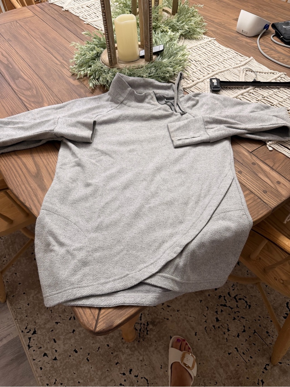 Kyodan Heather Gray Cowl Neck Pullover Hoodie